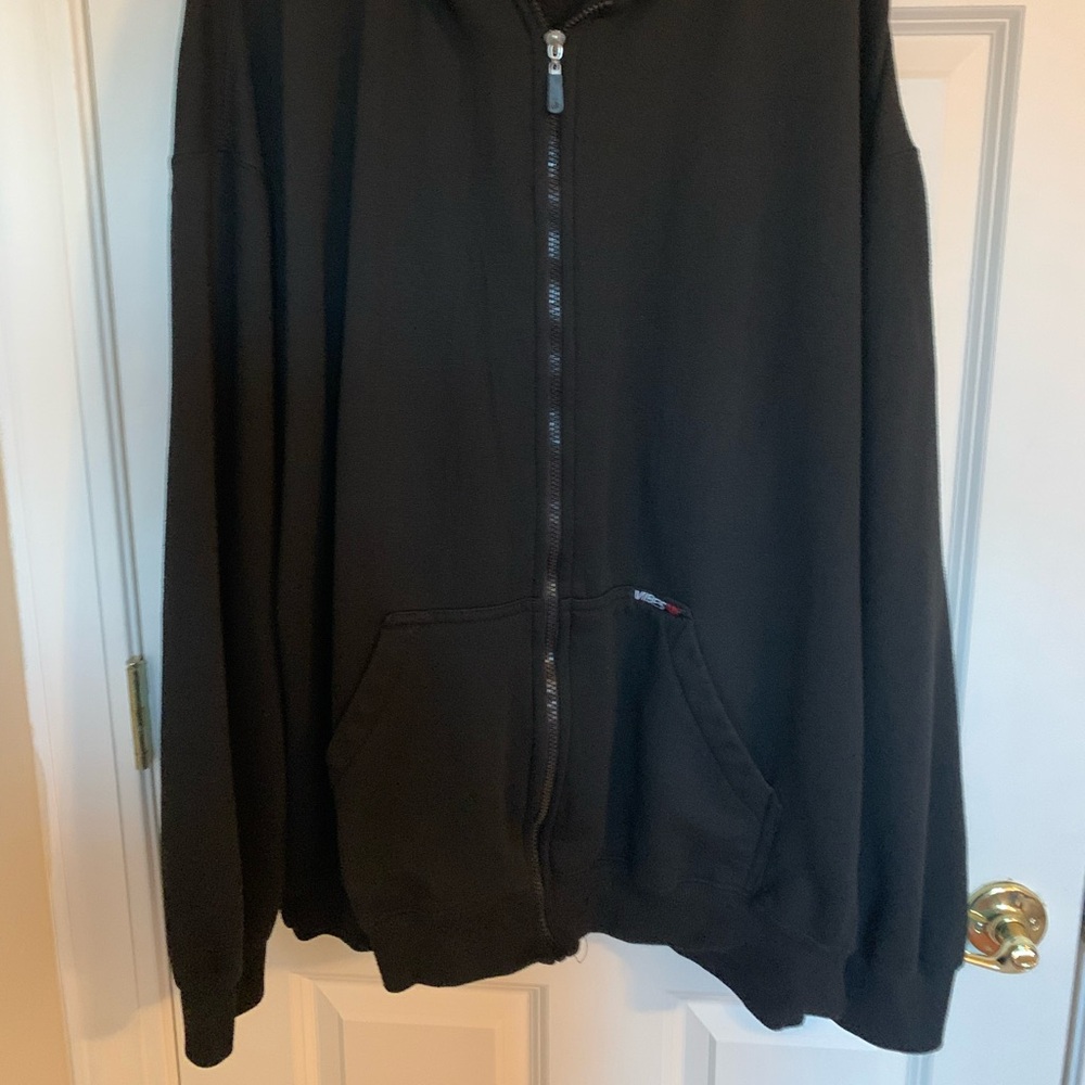 Hooded men’s front zip jacket